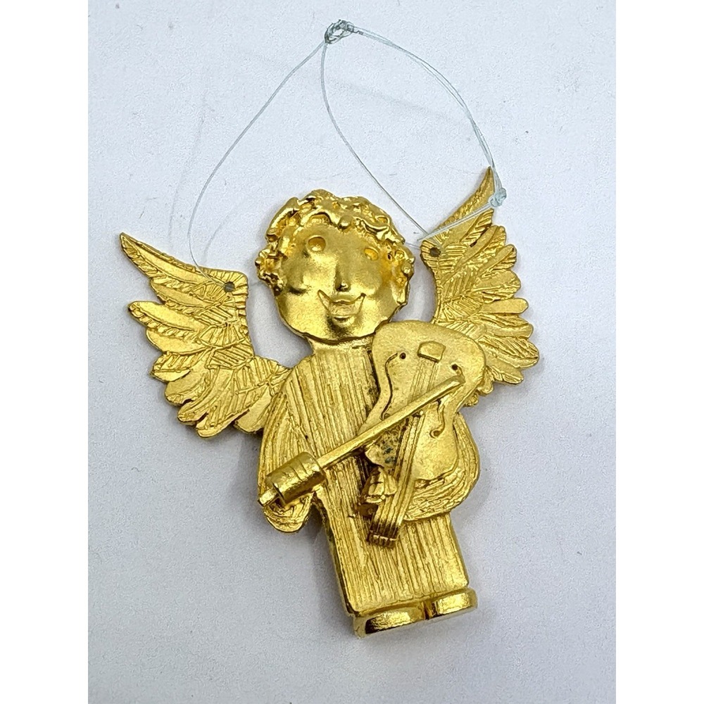 Vintage (Signed) Clive Studio Hand Made Modern Abstract Pewter Angel Ornament